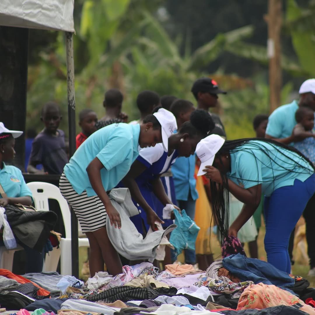 Community cleanup at Bbanda Town Center